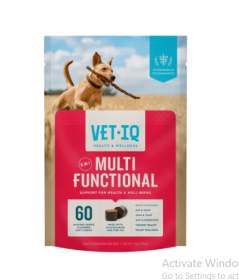 VETIQ 8-in-One Multi-Benefit Supplement for Dogs, Hickory Smoke Flavored Soft Chew, 9.5 oz, 60 Count