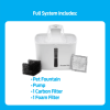 Premier Pet 60 oz. Pet Fountain- Automatic water fountain for cats & small dogs, fresh, filtered water, promotes hydration, adjustable water flow