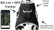 Monitor Pet Wirelessly w/ Pet Tracker Portable GSM GPS Dog Tracking Device Size:L