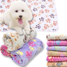 Soft and Fluffy High Quality Pet Blanket Cute Cartoon Pattern Pet Mat Warm and Comfortable Blanket for Cat and Dogs Pet Supplies (Color: PURPLE, size: For big dogs104X75cm)